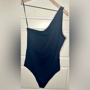 Abercrombie & Fitch Black One Shoulder Bodysuit